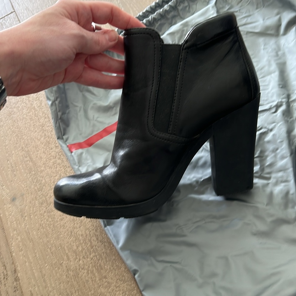 Prada Leather Black Booties | Sz 39.5 - Picture 3 of 8